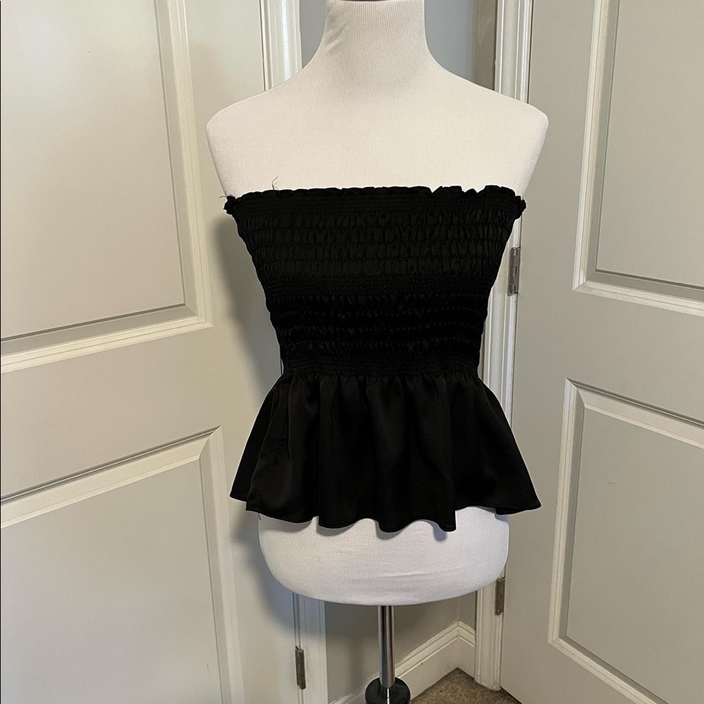 black strapless top!